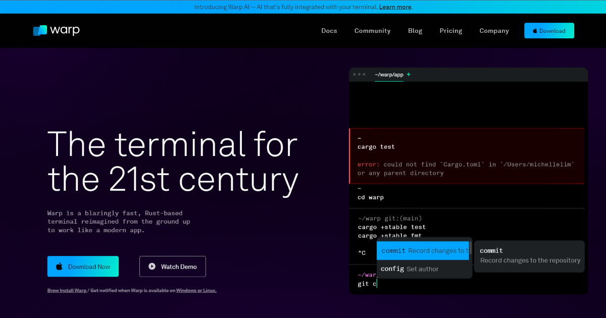 Warp AI screenshot 1