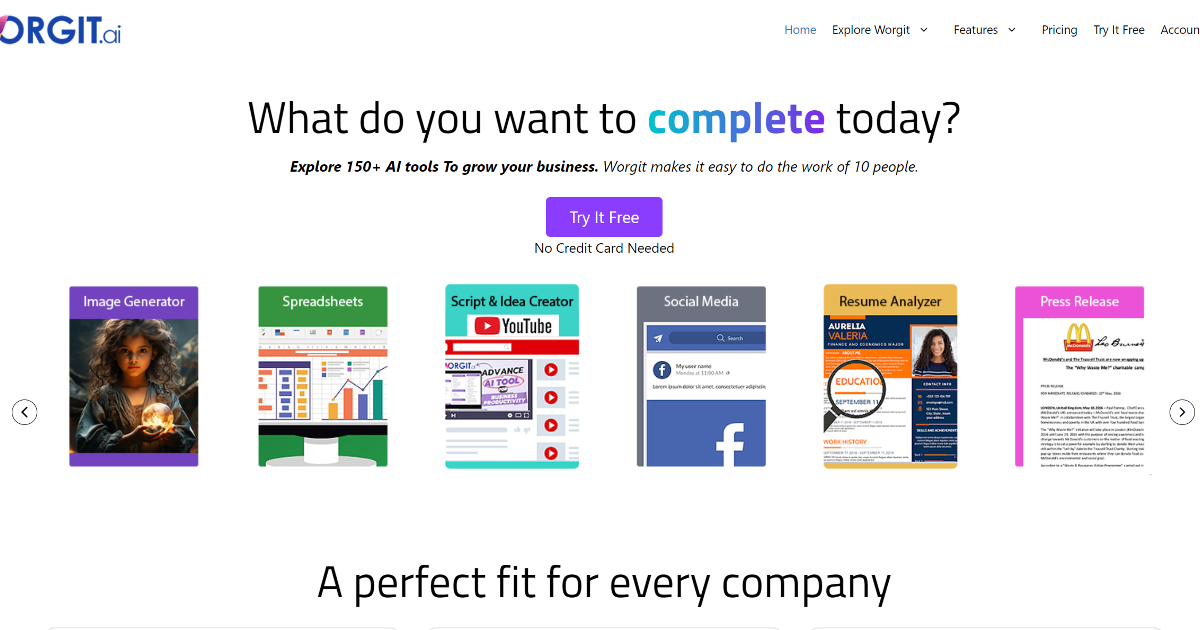 Worgit.ai screenshot 1