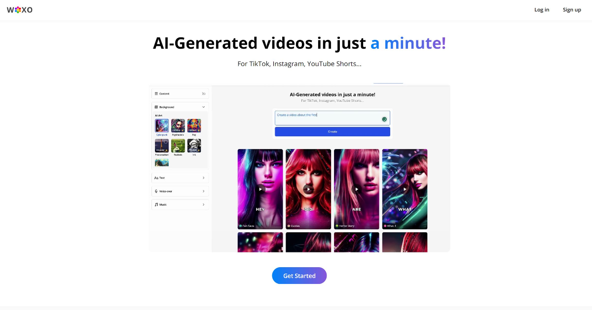 WOXO - Idea to Videos screenshot 1