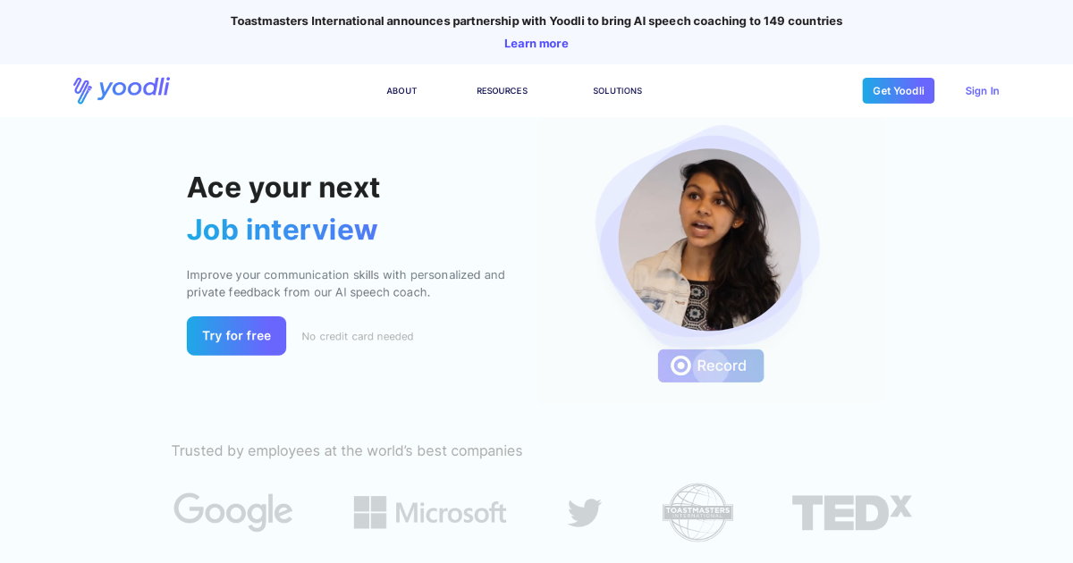 Yoodli AI screenshot 1